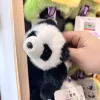 Very precious, soft and fragrant, panda magnetic fridge magnet, plush doll, toy table companion doll, cute and fun, ideal for gifting, magnetic plush doll, switch decoration, home cute wall-mounted style details Picture